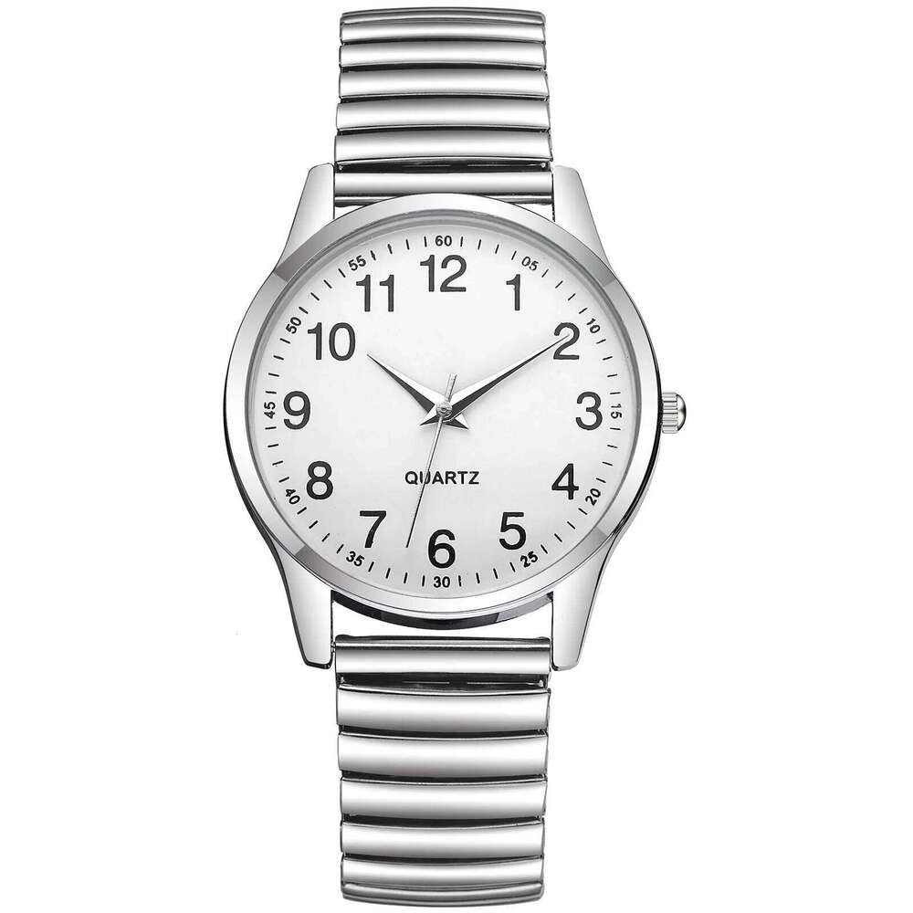 Unisex Fashion Stainless Steel Belt With Simulated Lovers Quartz Rectangle H260228