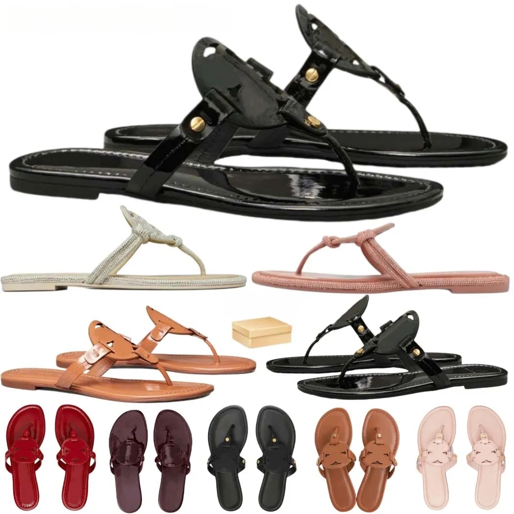 Top Slides designer sandals women miller sandals Womens Summer Herringbone Flat Bottom Beach Shoes New Designer Sandals designer slippers women 35-43