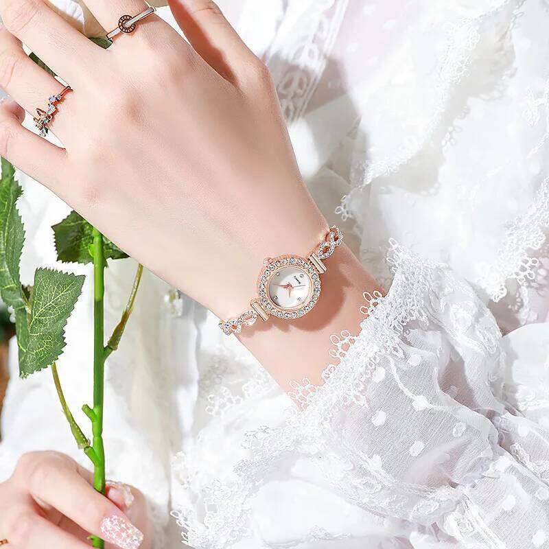 Fashion Rhinestone Women Ladies Quartz es Clock Relogio H260228