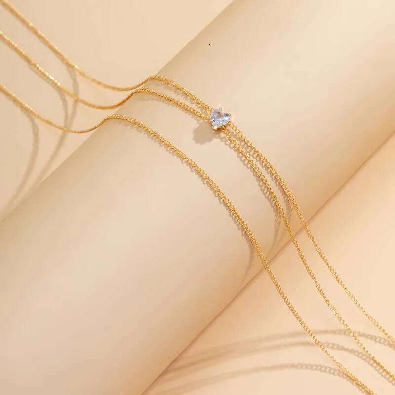 Fashion Metal Double Layered Cross Waist for Women Simple Rhinestone Heart Thin Body Chain Party Jewelry Accessories H260228