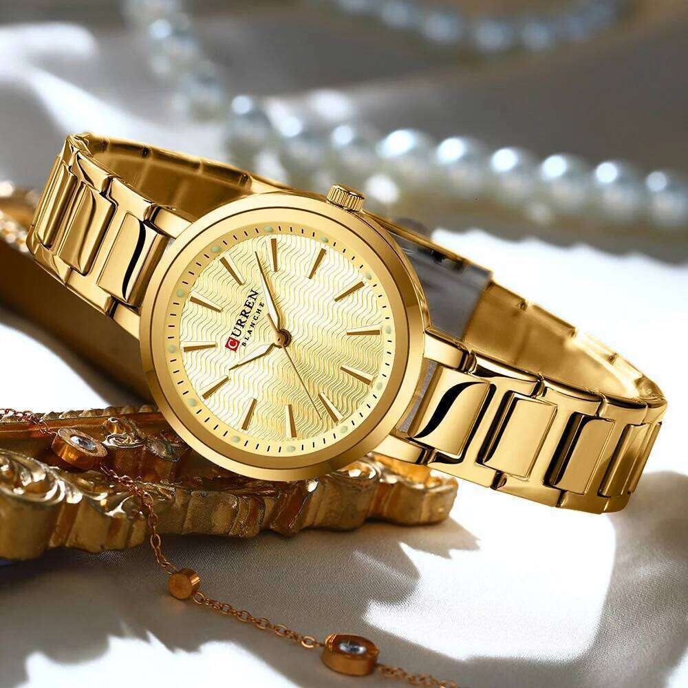 CURREN Brand Simple Fashion Ladies with Water Ripple Dial Elegant Timepiece for Women+Box H260228