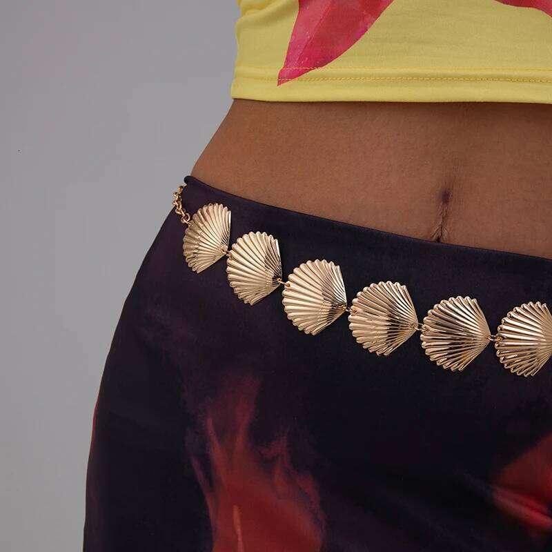 Ethnic Style Starfish Shell Waist Chain Bohemian Versatile For Women High-end Dress Waistband Retro Simple Belt Gifts H260228