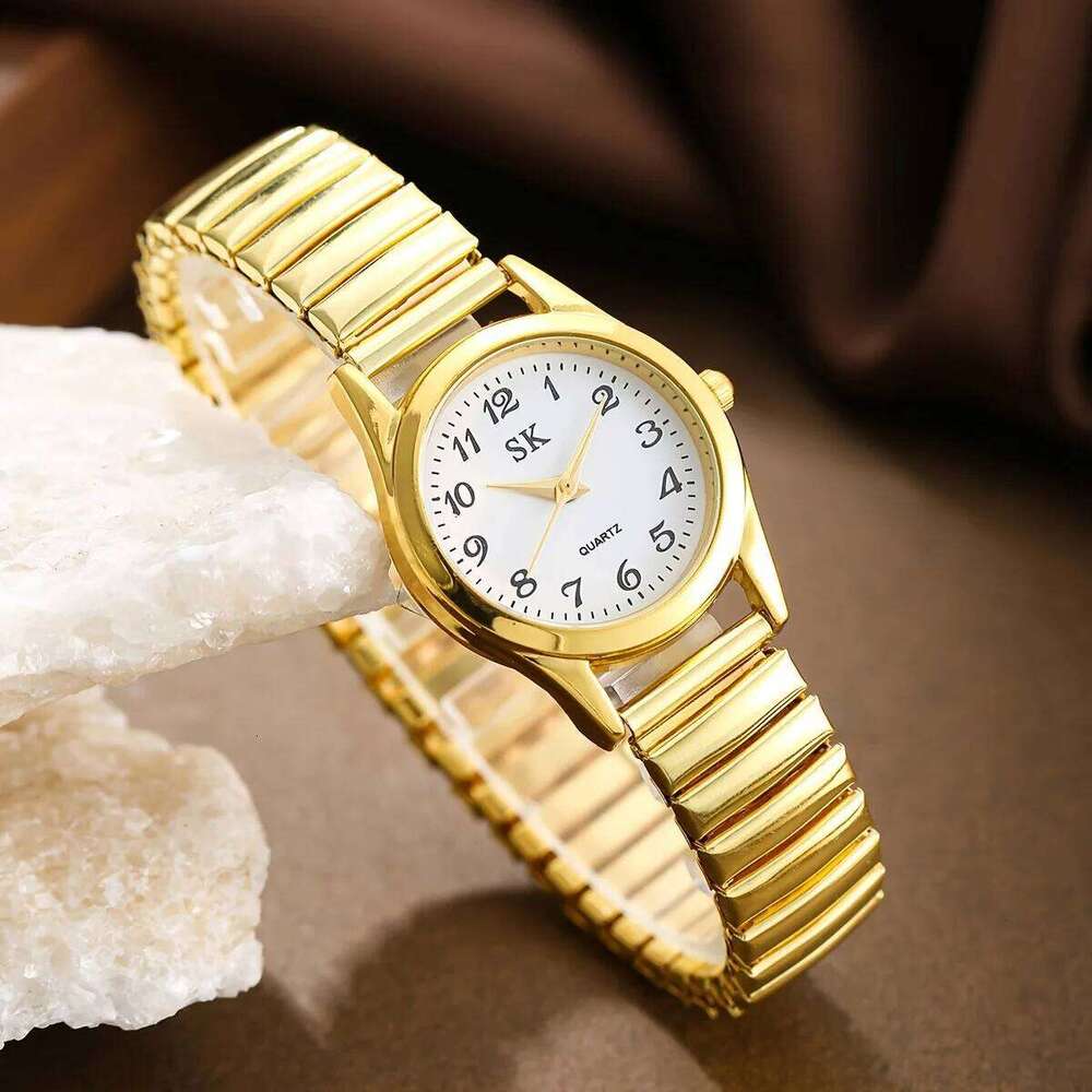 5PCS Fashion Small Roma Dial Women Quartz s Set Elegant Elastic Band Ladies Wrist Reloj MujerWithout Box H260228