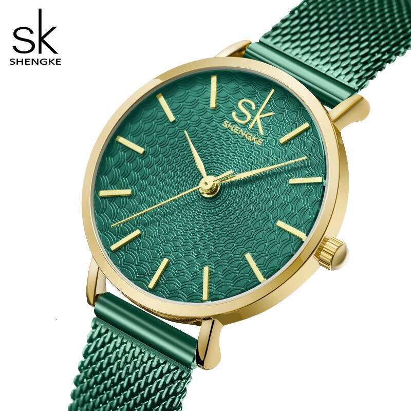 SK Super Slim Sliver Mesh Stainless Steel es Women Top Brand Casual Clock Ladies Wrist Lady Relogio Feminino H260228