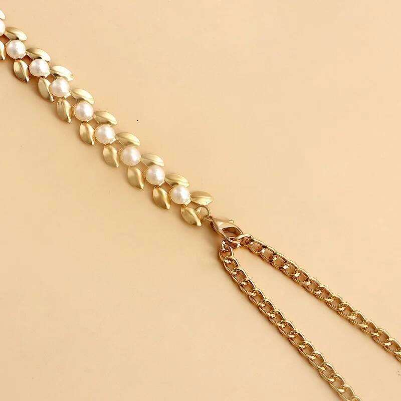 Imitation Belts Women With Dress Sub Sweater Multi-layer Pearl Waist Women's Simple Body Chain H260228