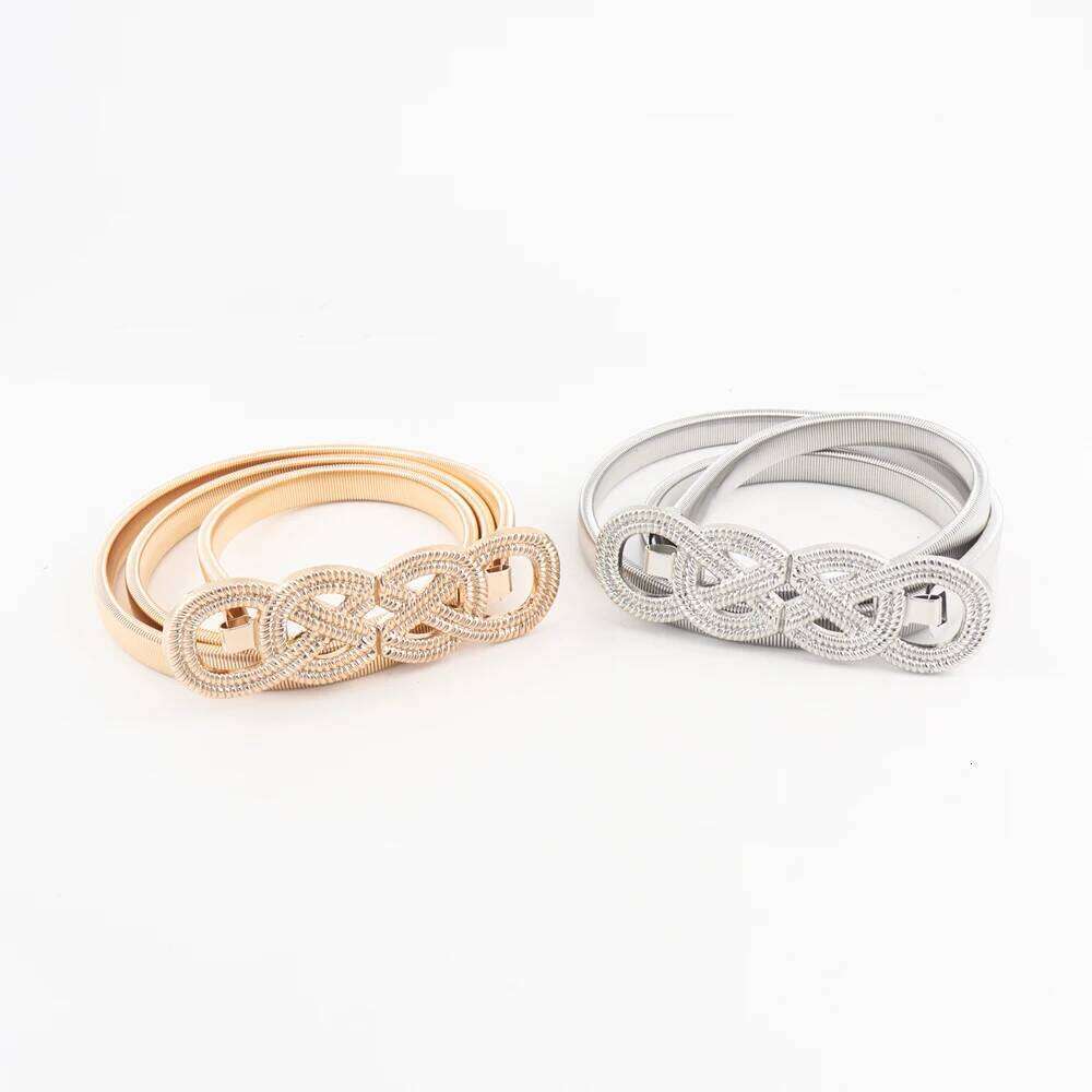 Metal elastic chain casual temperament thin belt Fashion classic waist accessories with sweater skirt coat H260228