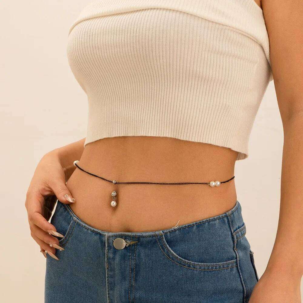 Sexy Fashion Tassel Rhinestone Double Layer Waist Zircon Navel Nail Body Chain for Women Summer Beach Bikini Jewelry Gifts H260228