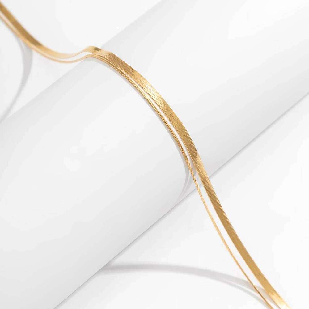 Salircon Minimalist Double-layer Metal Flat Snake Belly Waist Chain Women's Fashion Sexy Bikini Beach Summer Body Jewelry H260228