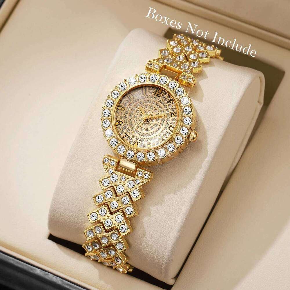 Luxury Full Diamond Women es Elegant Arabic Dial Wrist For Ladies Clock Reloj Mujer Without Box H260228
