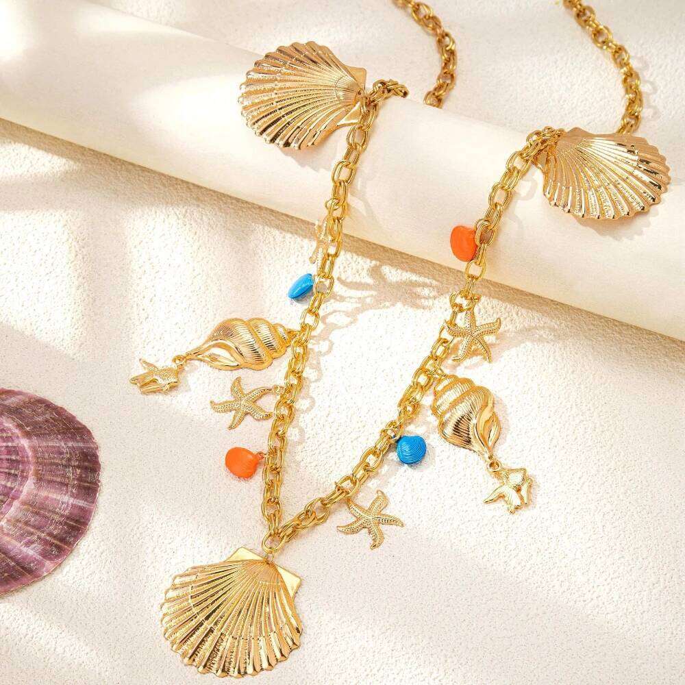 Vacation-style Starfish Shell Waist Chain for Women Simple Fashion Jewelry Accessories Hot Sale Party Gift 2025 New Style H260228