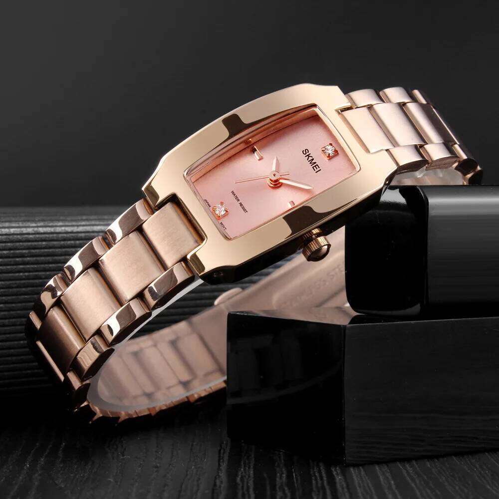 SKMEI 1400 Relogio Feminino Quartz Fashion Thin es Casual Dress Luxury Silver Ladies Rhinestone Waterproof H260228