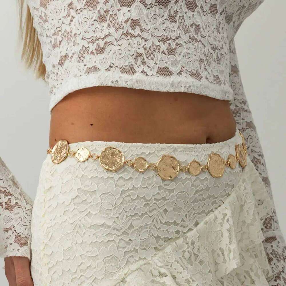 IngeSight.Z Fashion Irregular Wrinkle Round Waist Women Bohemia Simple Sexy Bikini Splicing Body Chain Jewelry Accessory H260228