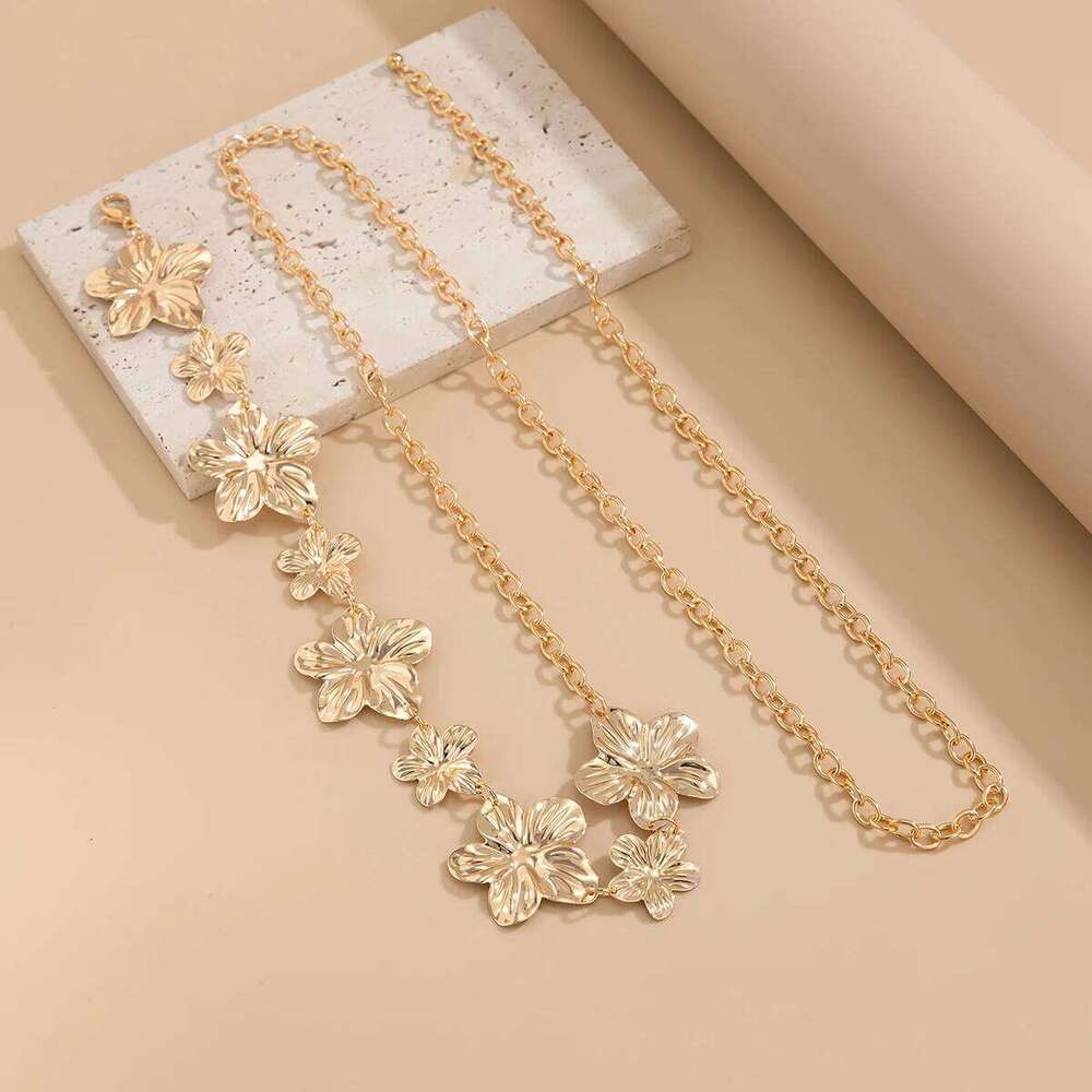 Ingemark Ocean Vacation Petal Flower Waist Chain for Women Summer Beach Bikini Belly Belt Party Rave Body Jewelry Accessories H260228