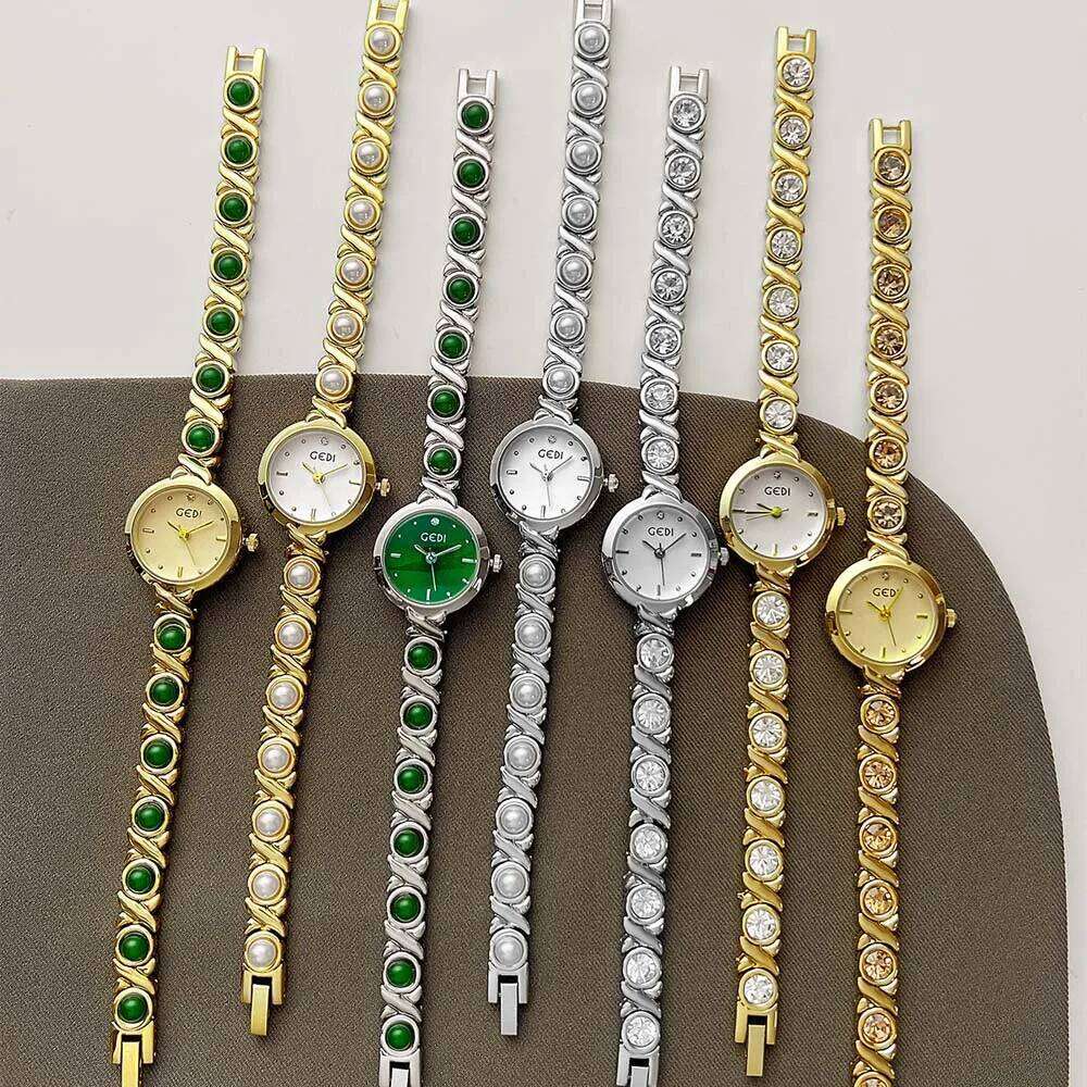 GEDI New Quartz Exquisite Pearl Premium Women's Waterproof Wrist relogio feminino H260228