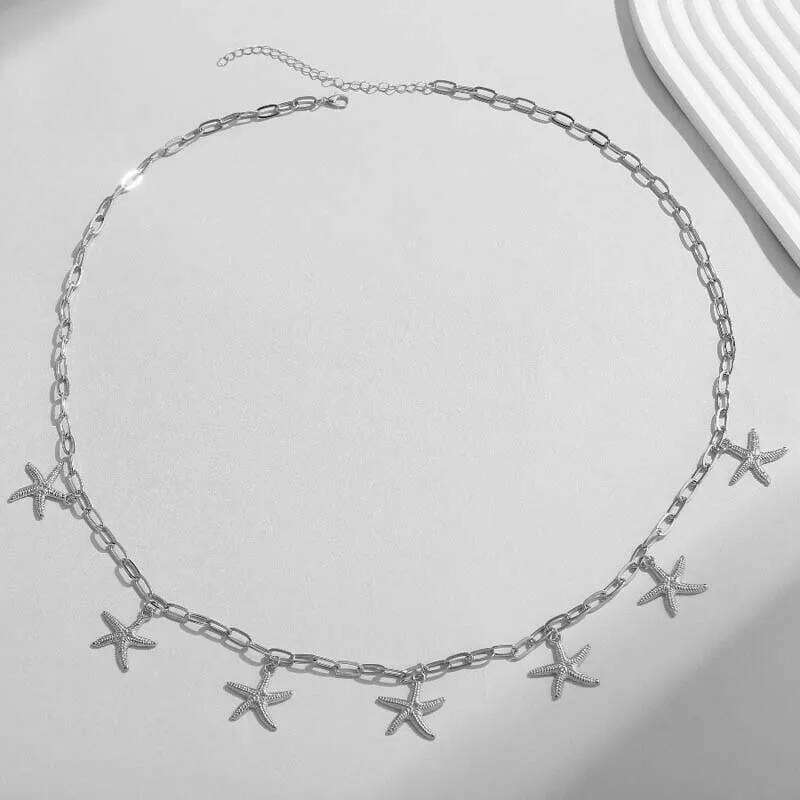 Fashion Gold Color Starfish Pendant Waist for Women Sexy Metal Geometric Tassel Belly Chain Body Party Jewelry Accessories H260228