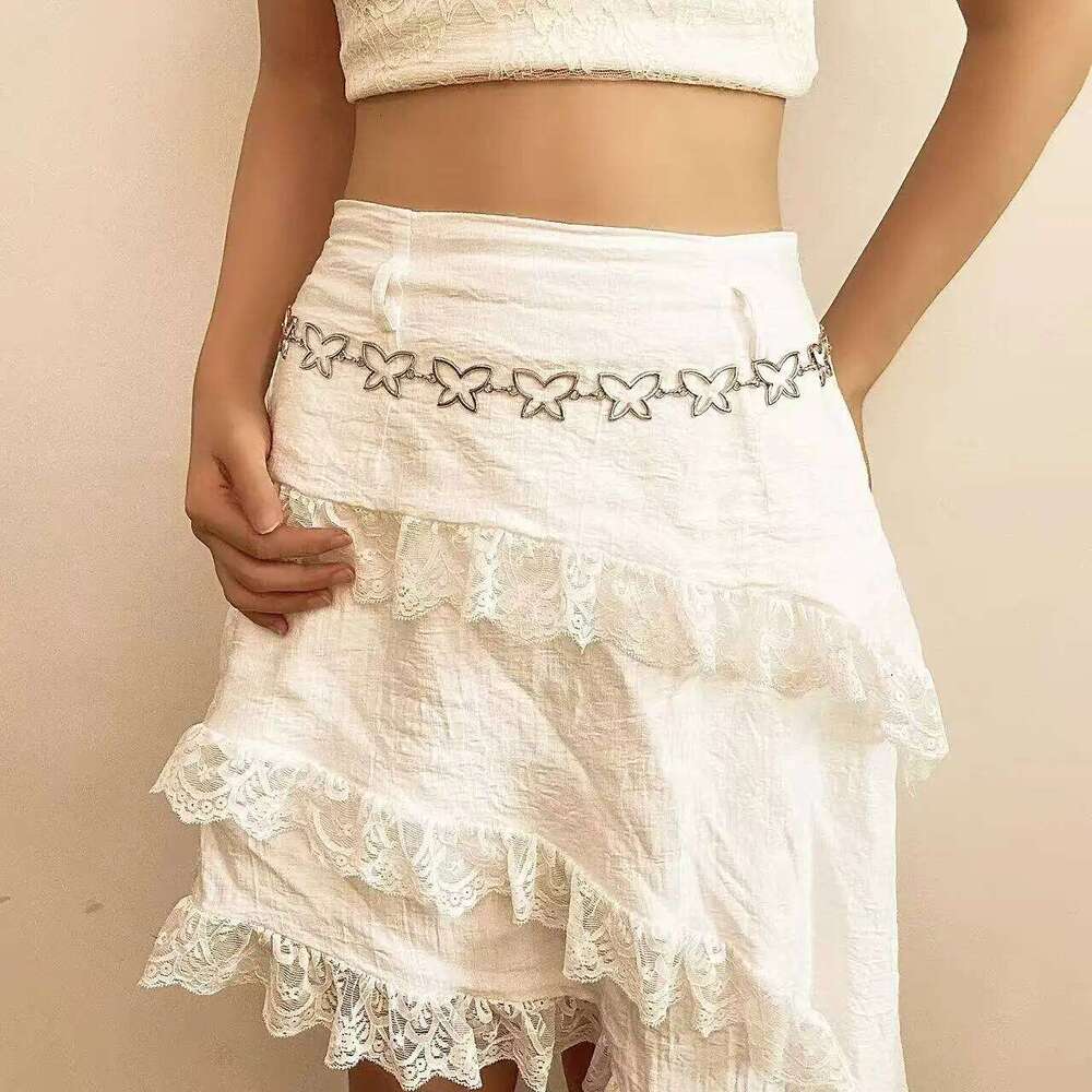 European American Cross Border Jewelry Fashion Hollow Butterfly Waist Chain For Women Niche Design Dress Belt Retro Accessories H260228