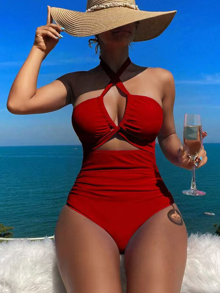 hot Free shipping Women's Swimwear One-Piece Women One Piece Swimsuit Sexy Backless Monokini