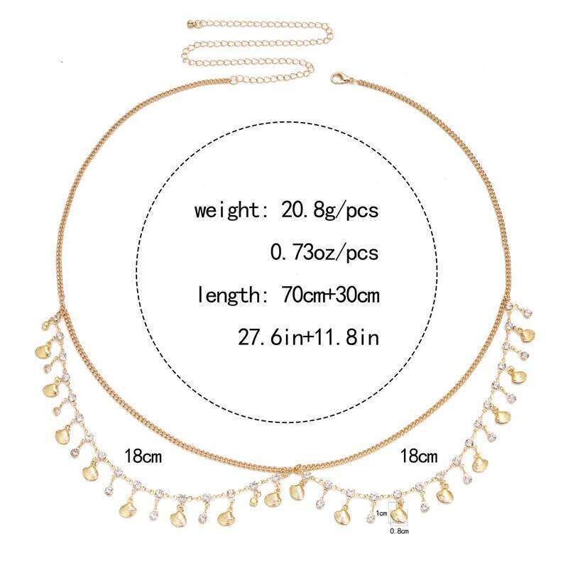 Minimalism Multilayer Belly Waist Chain Women Summer Bikini Goth Body Jewelry Festival Accessories H260228