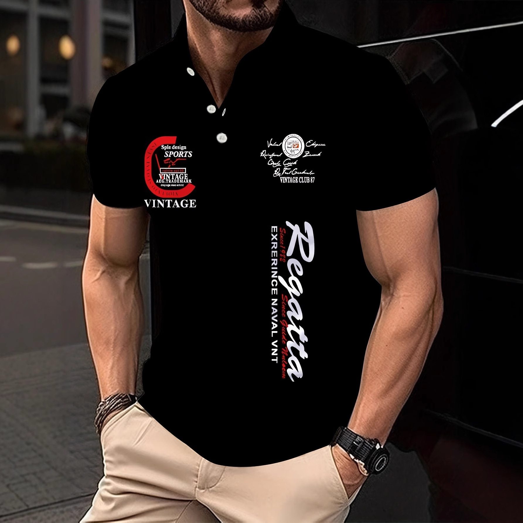 Luxury Brand Designer Clothes Foreign Trade 2025 Hot Sale 3D Digital Print Men's Casual Loose Short Sleeve Polo Shirt Summer Order
