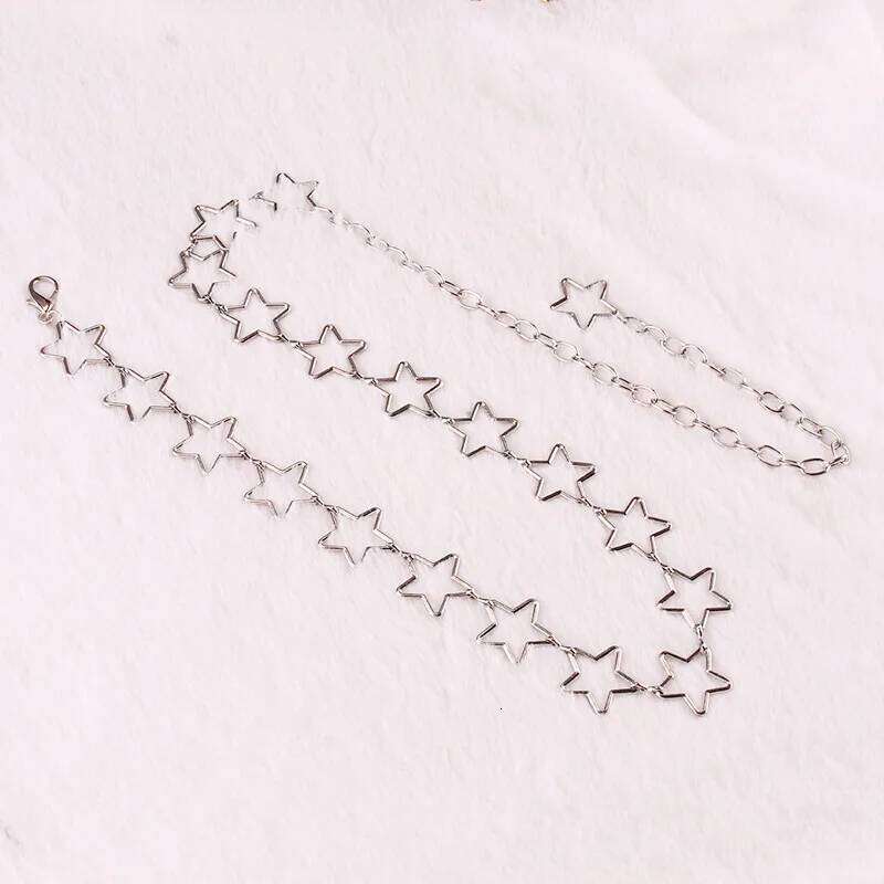 European and American Women's Hollow Star Decorative Body Simple Versatile Fashion Waist Chain for Jeans H260228