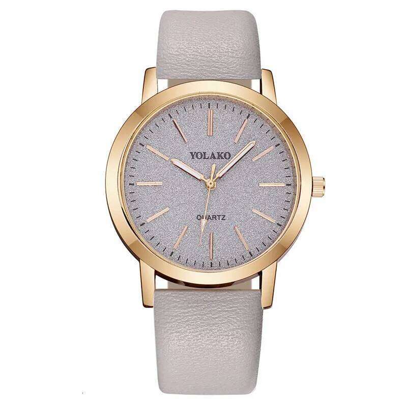 New Simple Women es Luxury Design Leather Ladies Quartz Wrist Womens Small Round Dial Clock Reloj Mujer H260228