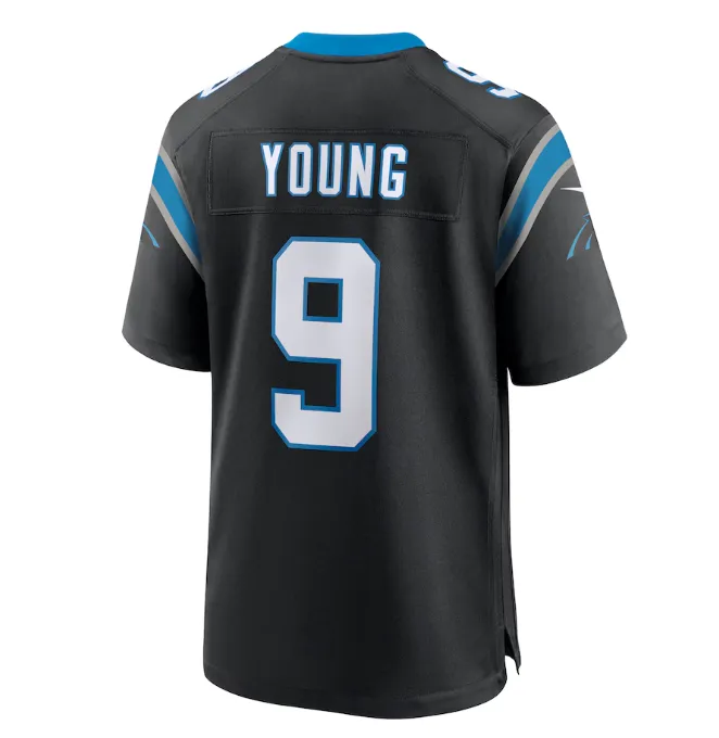 youth kids CarolinasPanthers jersey 4 Tetairoa illan Bryce Young Xavier Legette Chuba Hubbard Adam Thielen Julius Peppers Luke Kuechly Football Jerseys 2025