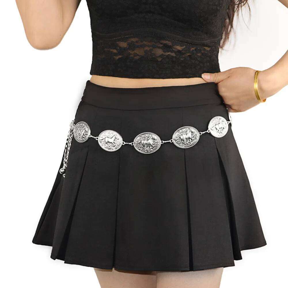 Adjustable Bohemian Belly Body Jewelry Vintage Style Waist Chain Belt for Women Dress Jeans Decoration Fashion Accessory H260228