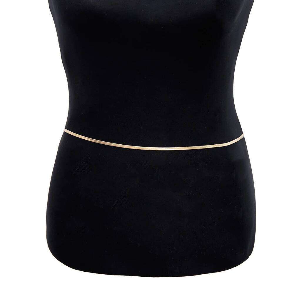 Simple Africa Indian Accessory Waistband Fashion Belly Belt Gold-plate Necklace For Women Sexy Snake Chain Waist Body Jewelry H260228