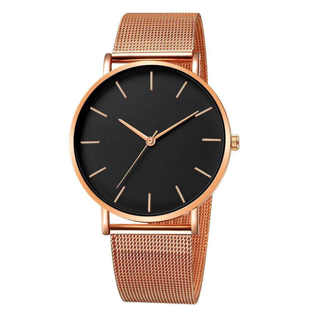 Rose Gold Women 2022 Women's Mesh Belt Ultra-thin Montre Femme Fashion Relojes Para Wrist es Reloj Mujer H260228