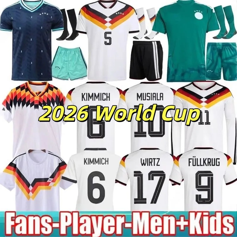 2026 Germany world cup Soccer Jerseys Retro 125 Year Anniversary Jerseys Home Away Fans Player Men Kids Kits MUSIALA WOLTEMADE GNABRY KROOS MULLER HAVERTZ