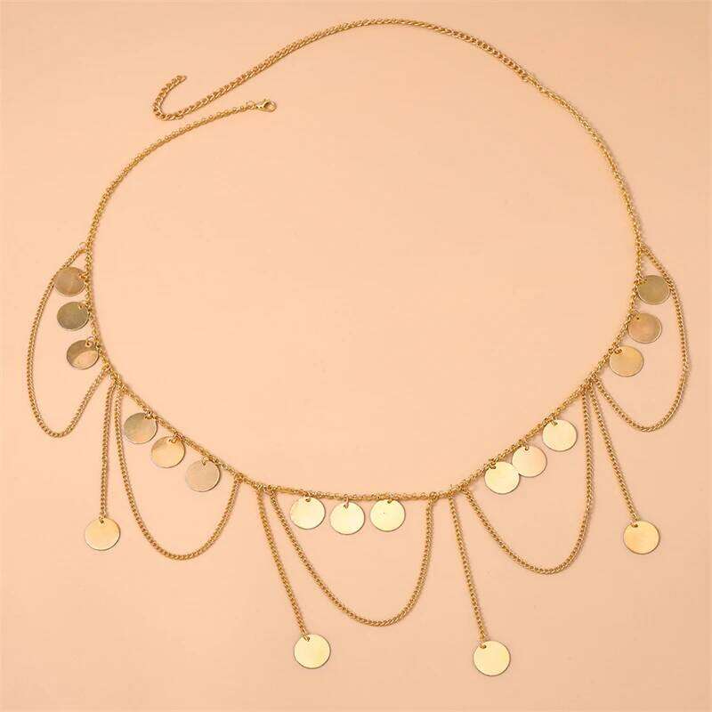 Fashion Gold Color Simple Metal Body Chain for Women's Belly Waist Summer Beach Jewelry Decoration H260228