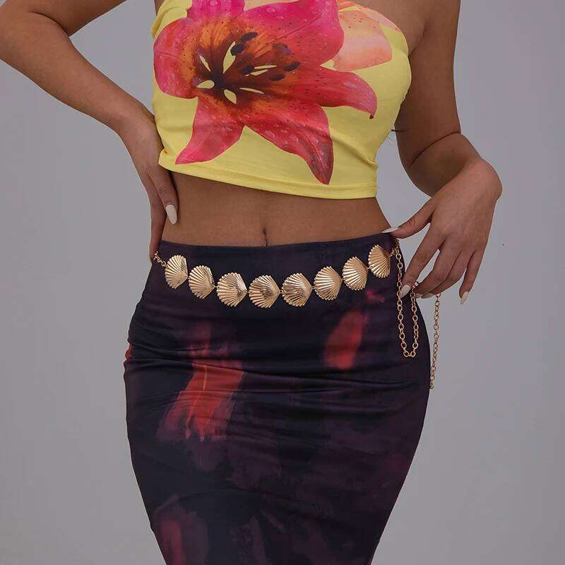 Ethnic Style Starfish Shell Waist Chain Bohemian Versatile For Women High-end Dress Waistband Retro Simple Belt Gifts H260228