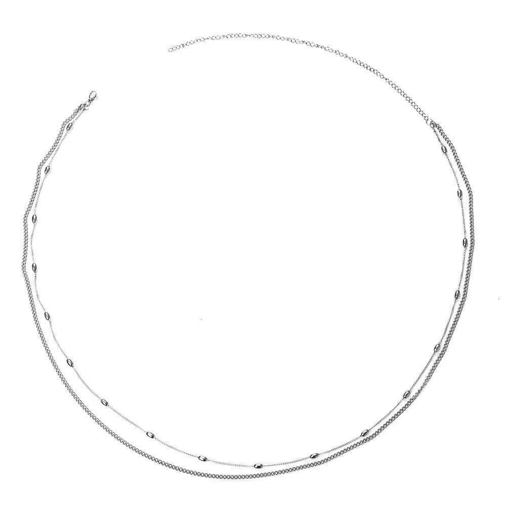 MinaMaMa New Multilayer Stainless Steel Bikini Beach Chain Waist For Women Girls Fashion Belly Body Jewelry H260228