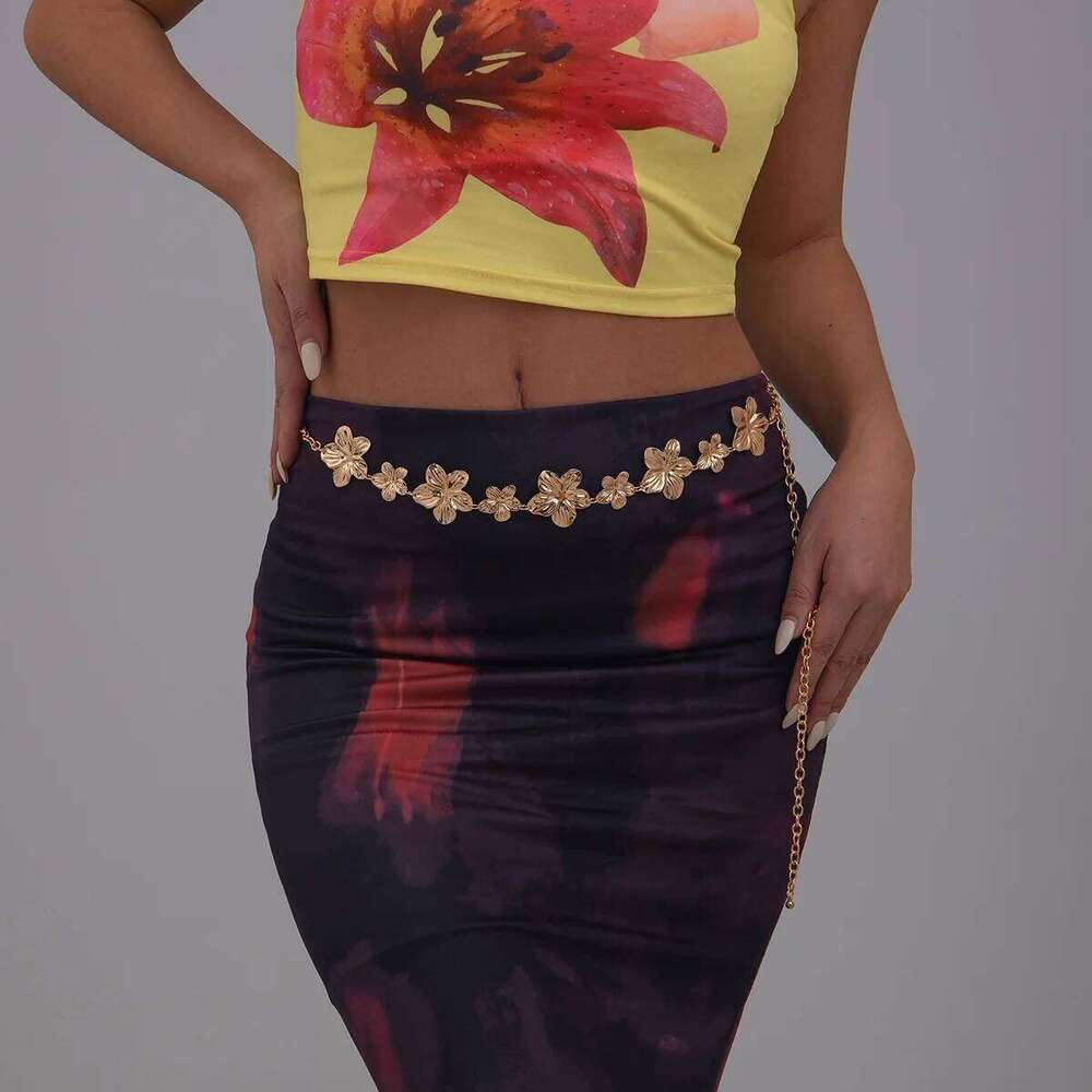 Fashion Irregular Coil Body Ethnic Metal Oval Engraved Waist Jewelry Bohemian Belly Chain Accessories H260228