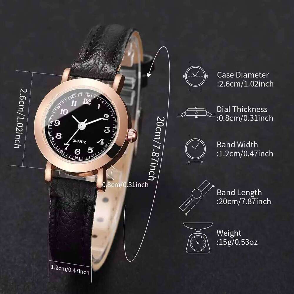 Fashion Small Dial Women es Casual Leather Strap Analog Quartz Wrist Girls ClockWithout Box H260228