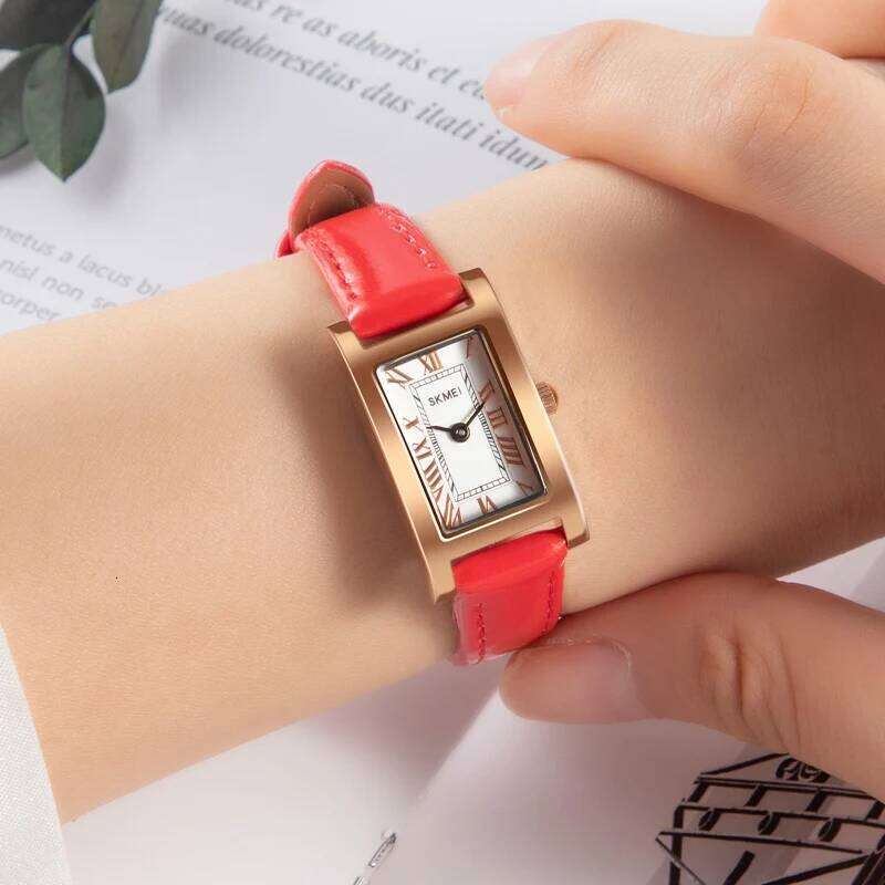 SKMEI Female Fashion Elegance es Ladies Wristes Romantic Style Waterproof Quartz Leather Strip Relogio Feminino H260228
