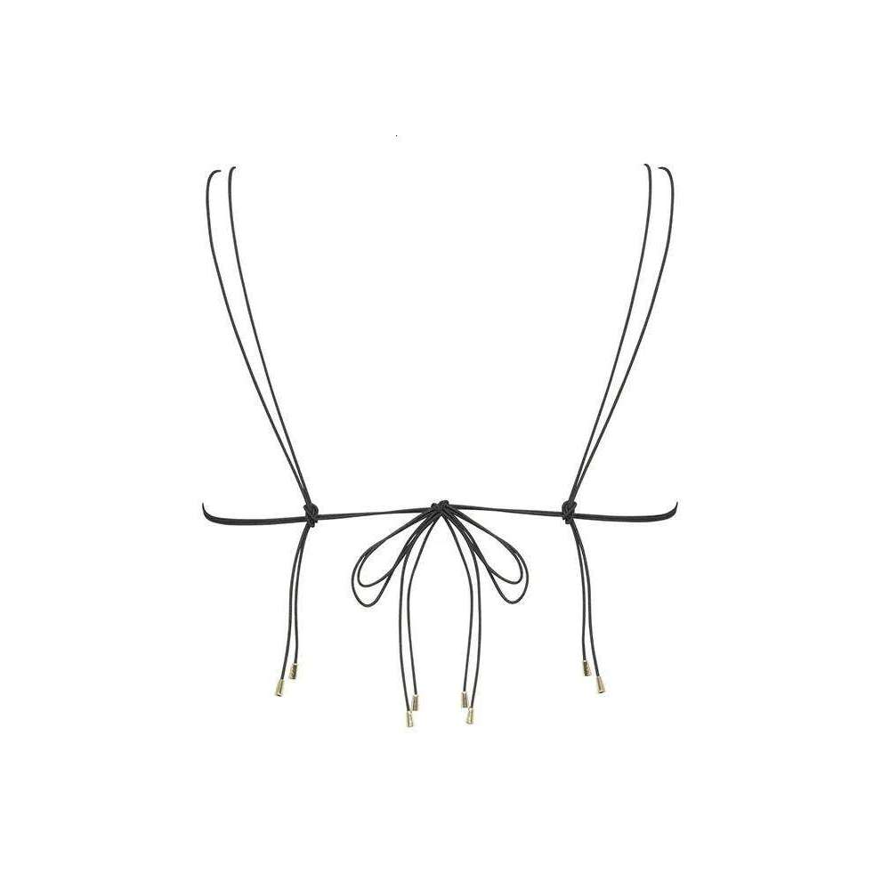 ZRTAK Sexy Micro Bikini Set Two Piece Women's Swimsuit 2025 Push up Bandage Bathing Suit Solid Beachwear Black Swimwear Z260301