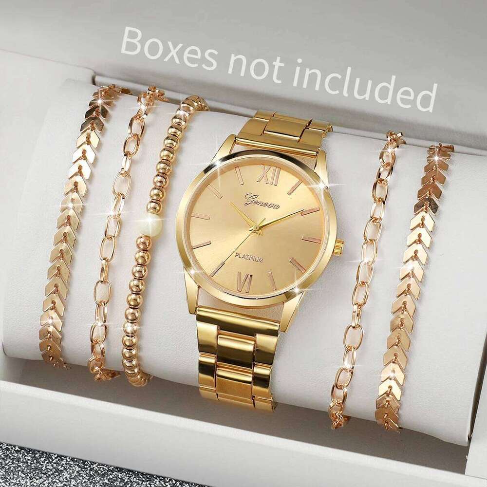 3/6PCS Fashion Women es Simple Roma Dial Analog Quartz Wrist s Set Reloj MujerWithout Box H260228
