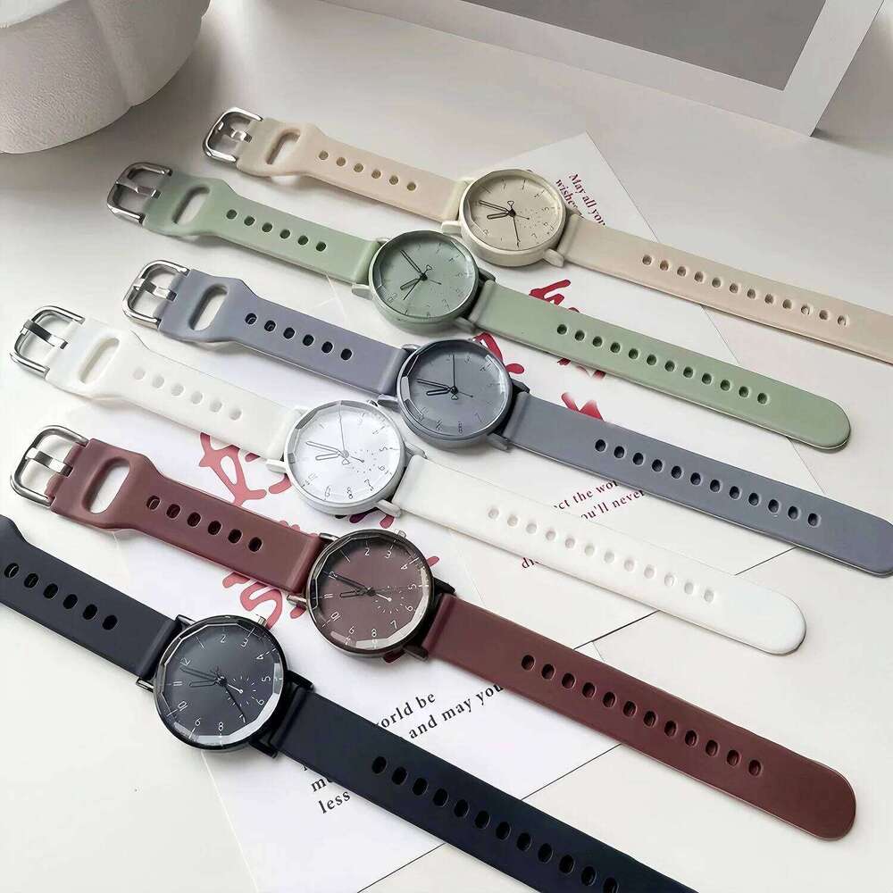 Fashion Candy Color Silicone Band Women Quartz Arabic Dial Girls Students Wrist H260228