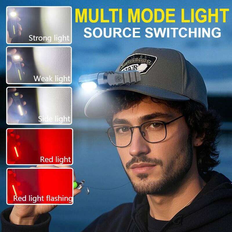 Multifunctional Pocket Magnetic Flashlight With Clip Waterproof Rechargeable Torch For Outdoor Camping Fishing Emergency Lantern Z260301