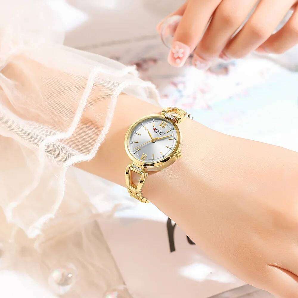 CURREN Women's es Stainless Steel Luxury Ladies Waterproof Wrist Original Quartz for Women with Box H260228