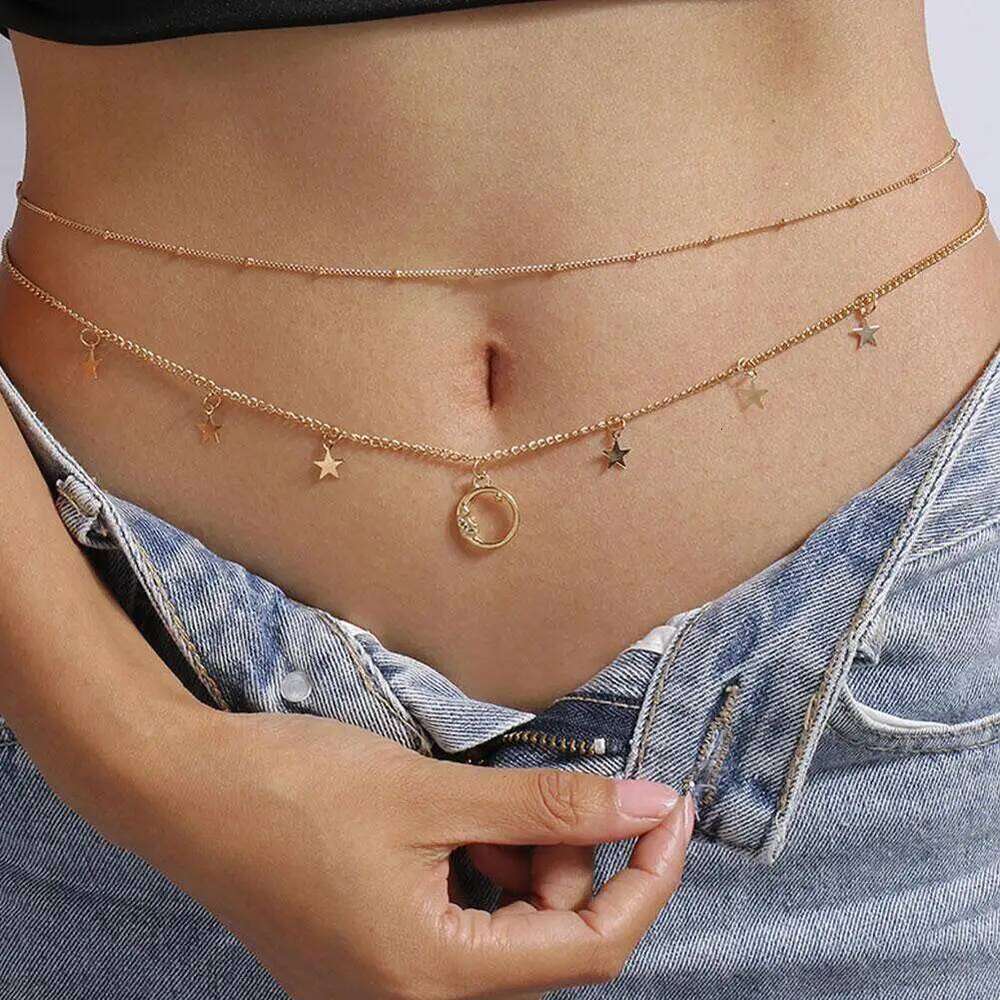 Belly Belt Women Double Layer Pants Fashion Sexy Adjustable Waist Chain H260228