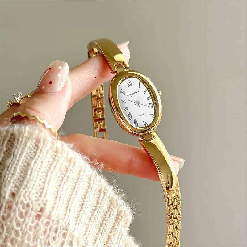 Luxury Famous Brand Women Oval Dial Quartz es Fashion Ladies Strap Wrist Relogio Montre Femme Dropshipping H260228