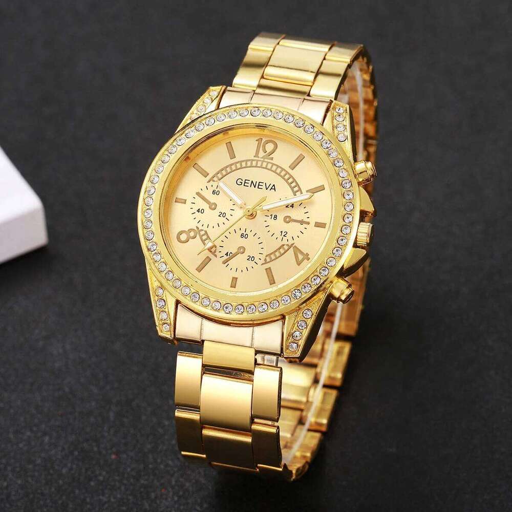Luxury Diamond Women es Arabic Dial Alloy Strap Quartz Wrist Reloj Mujer Girls Clock GiftWithout Box H260228