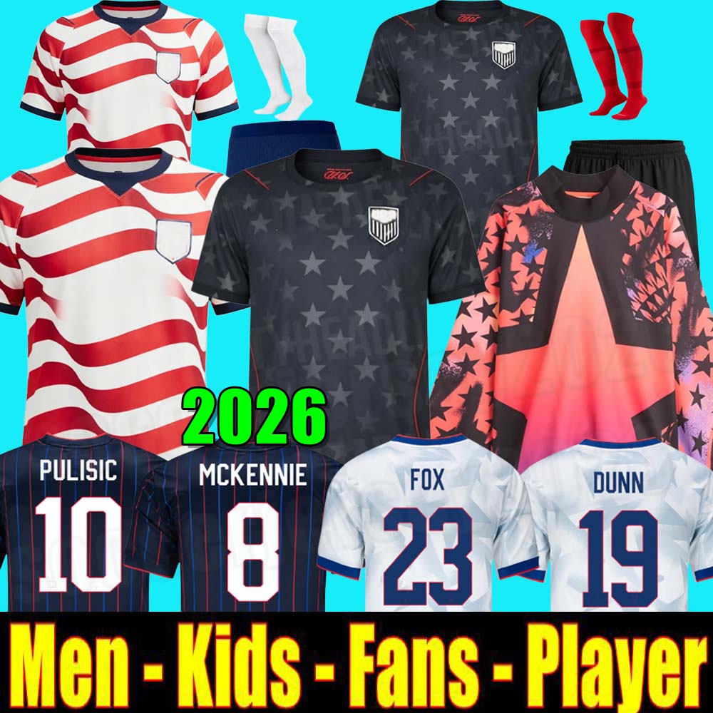 Soccer Jerseys 2024 MEN Woman Kids Kit 24 25 Home Away Football Shirts Men Player Version PULISIC SMITH MORGAN BALOGUN MUSAH McKENNIE ADAMS USAS 2025 2026 America