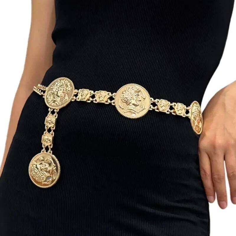 652F Heavy Duty Women Waist Head Dance Belt Beach Belly Chain for Dress H260228