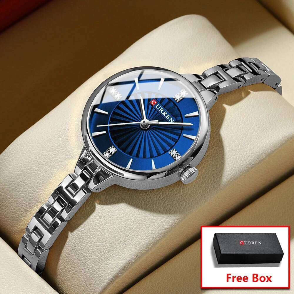 CURREN Luxury Woman Wrist Elegant Waterproof Stainless Steel for Ladies Dress Diamond Quartz Women's es Reloj H260228