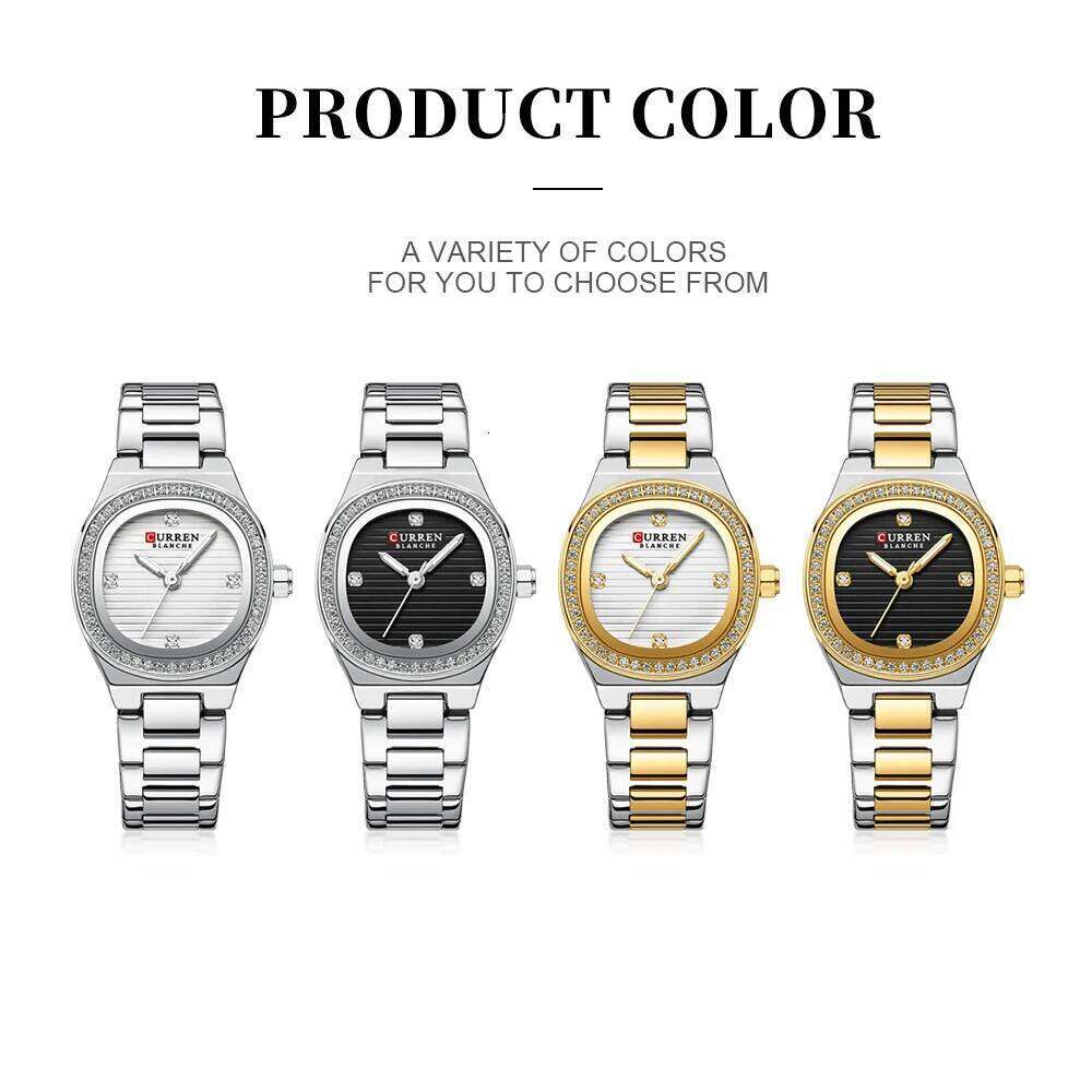 CURREN Brand Simple Style Quartz for Women NEW Dress Ladies Wristes with Rhinestones H260228