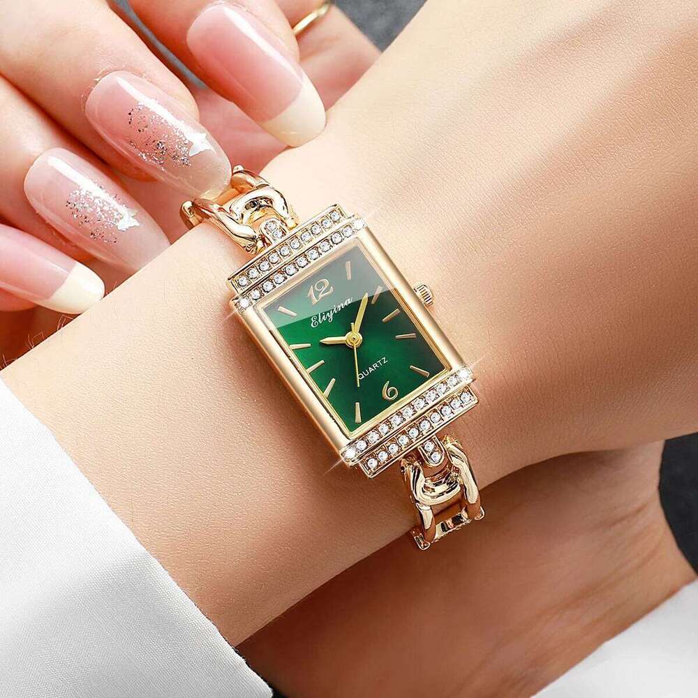 1/4PC Fashion Rhinestone Women es Elegant Ladies Strap Quartz Wrist Reloj Mujer Without Box H260228