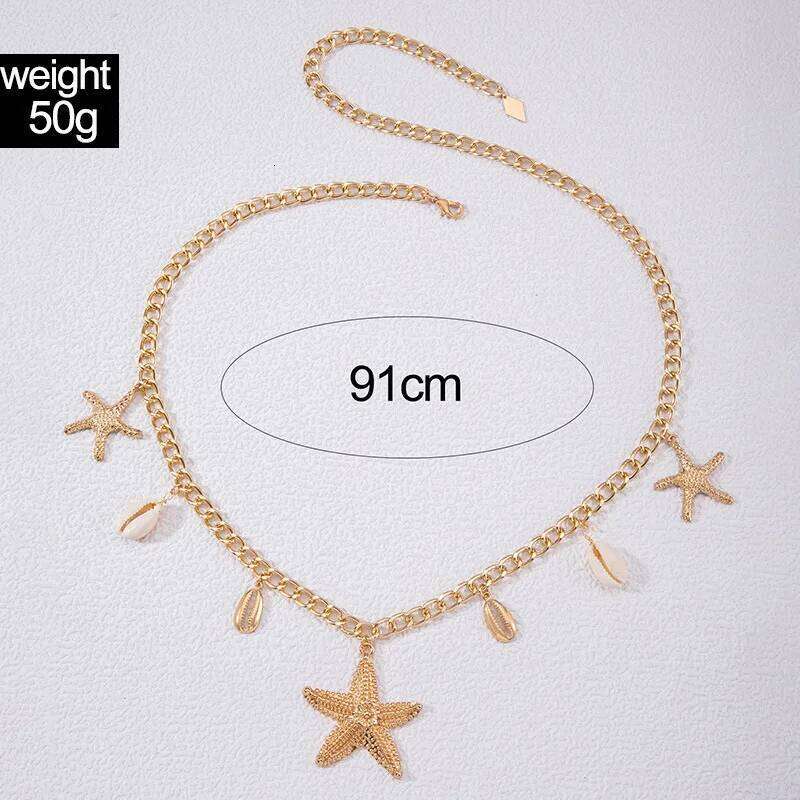 Bohemian Metal Star Starfish Summer Fashionable Waist Belly Chain Dress Versatile Bikini Body Chains Sexy Accessories H260228